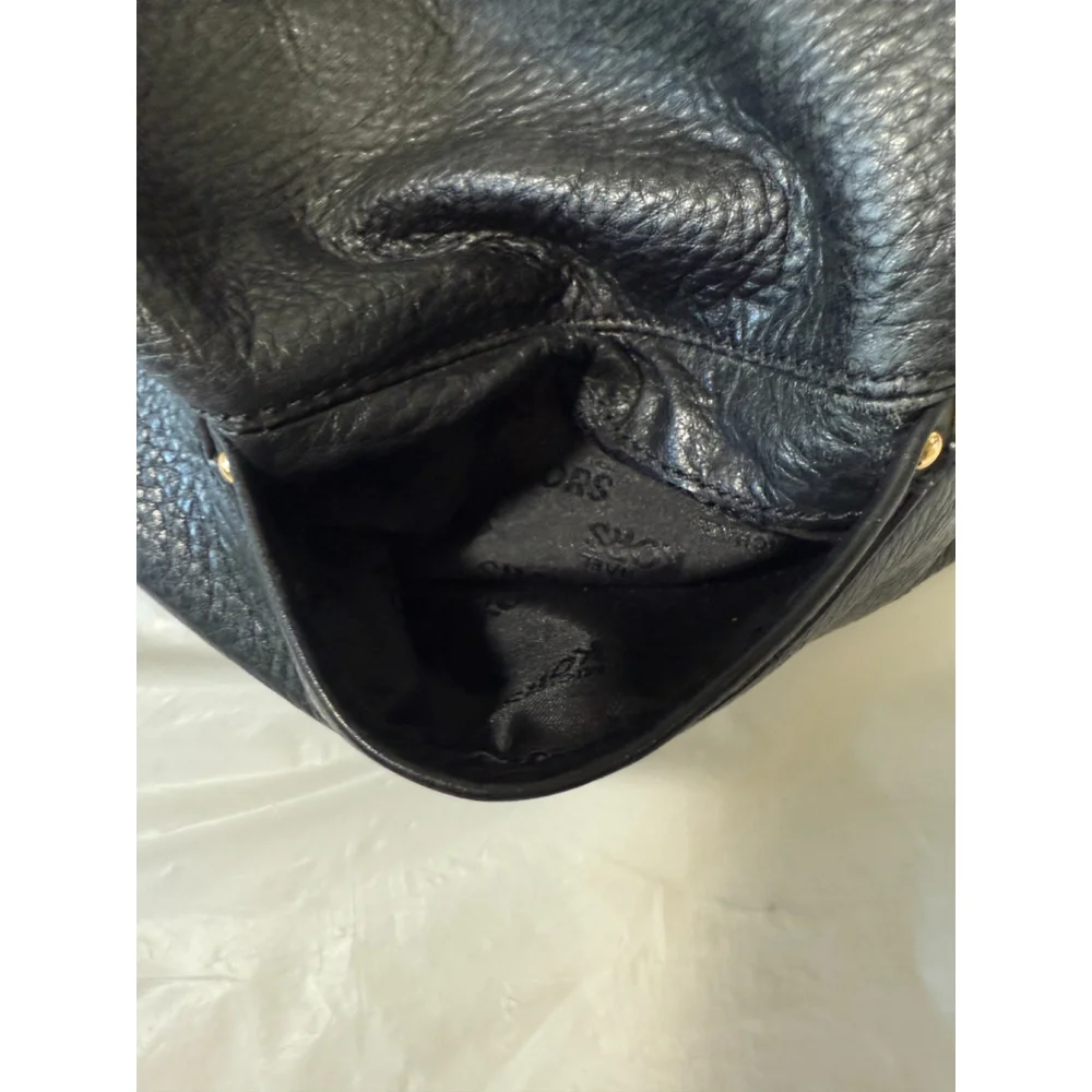Michael Kors Fulton Black Leather Hobo Shoulder Bag